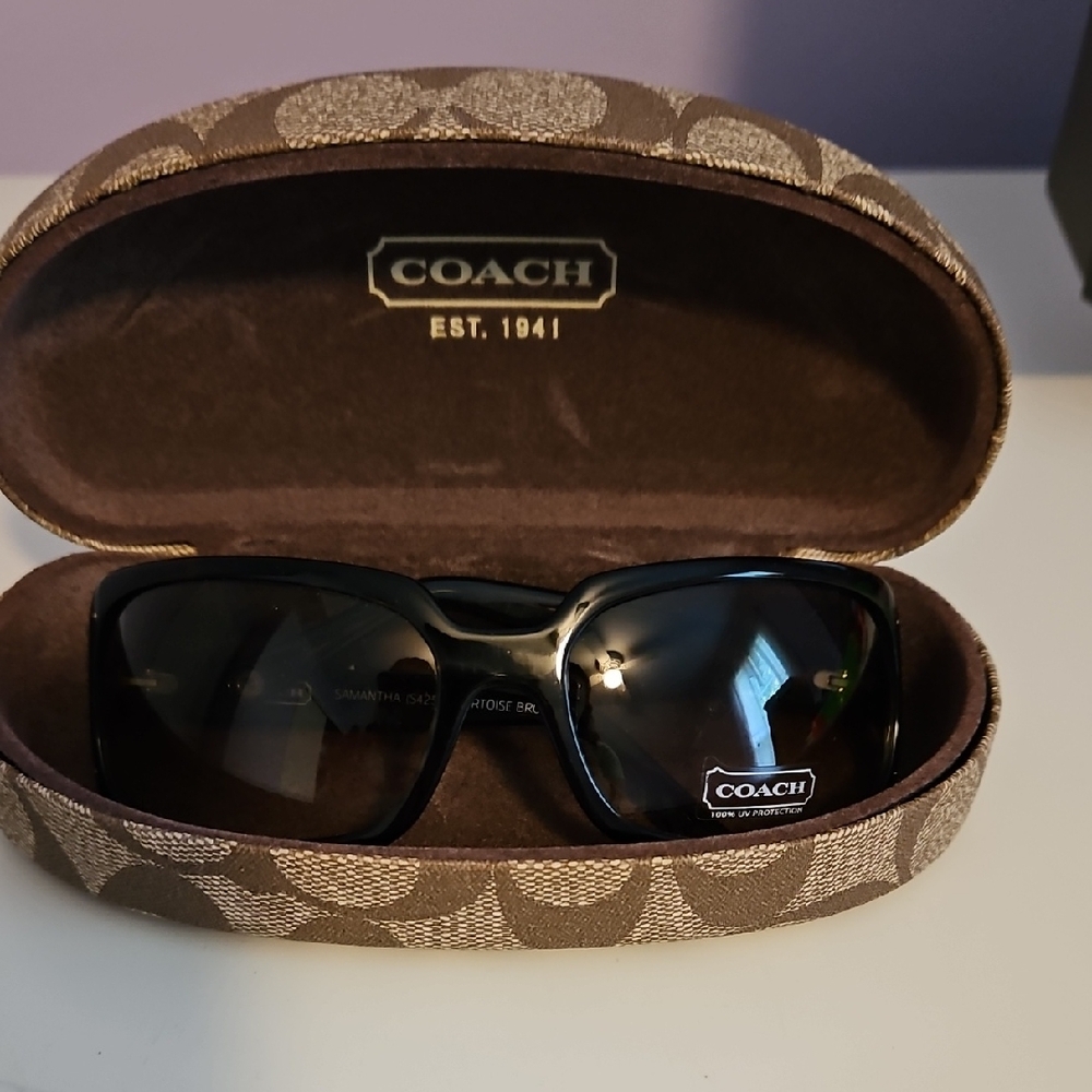 Vintage Coach Brown Sunglasses with Brown Case